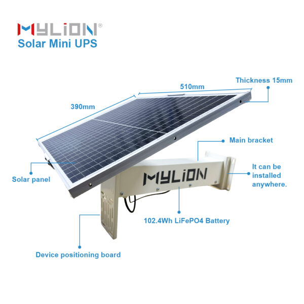 All in One Solar Mini UPS Outdoor Waterproof Backup Power for Security Monitoring and Lighting - Image 2